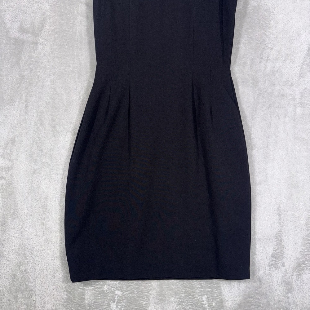 Andrew Marc Ruffle Sleeveless Dress XS Collar Black Classic Little‎ Black Dress - Picture 10 of 12